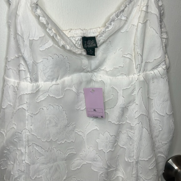 Women's Sleeveless Tiered Jacquard Fit & Flare Dress-Wild Fable - Picture 5 of 10